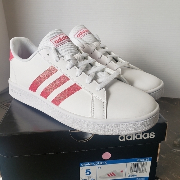 Adidas Grand Court K youth white/pink - Picture 1 of 6